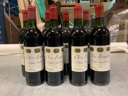 null 8 bouteilles Château CLOS FOURTET, 1° Grand Cru St-Émilion 1982 (els, 4 J, 2...
