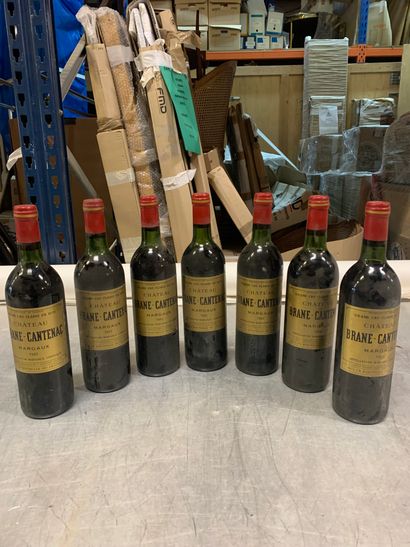 null 7 bouteilles Château BRANE-CANTENAC, 2° cru Margaux 1982 (es, 1 J, 3 LB, 1 ...
