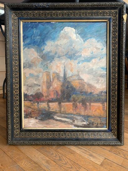 null Pierre GOGOIS (born in 1935)

Paris, view of Notre-Dame

Oil on canvas mounted...