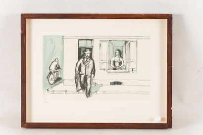 null Jean HELION (1904-1987)

Woman at the window.

Lithograph in colors signed in...