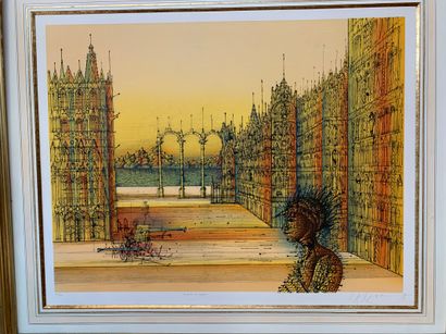 null Jean CARZOU (1907-2000)

The Guardian of the Palace, 1985

Lithograph.

Signed...