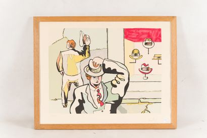 null Jean HELION (1904-1987)

Le Salueur.

Lithographie en couleurs, signée en bas...
