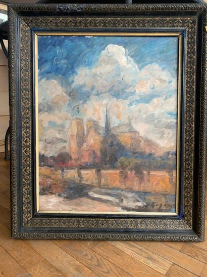 null Pierre GOGOIS (born in 1935)

Paris, view of Notre-Dame

Oil on canvas mounted...