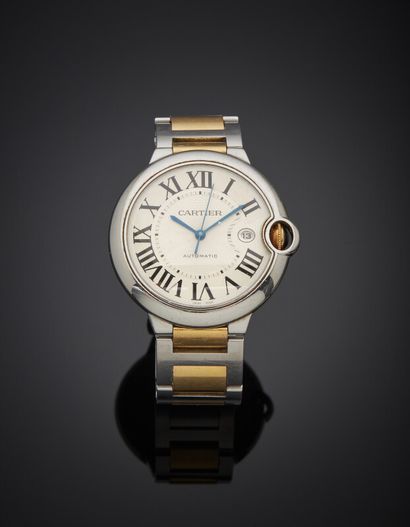 null CARTIER

BRACELET MONTRE ronde en or jaune (750) et acier, grand modèle " Ballon...