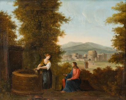  Daniel Alexis BOURRIT 
(1803 - ?) 
Le Christ et la Samaritaine 
Sur sa toile d'origine...