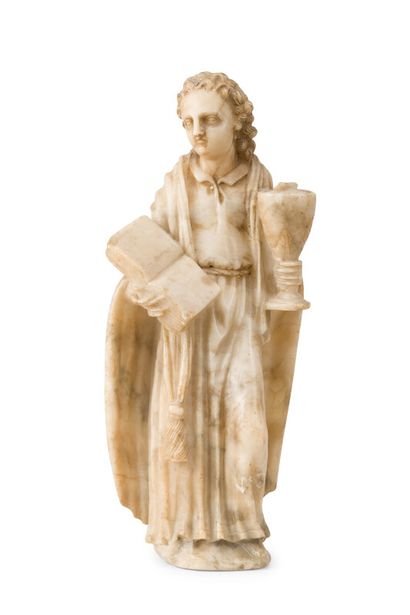 null Saint Jean en albâtre sculpté.

Pays-Bas méridionaux, XVIe siècle

H. : 34 cm

(cassé...