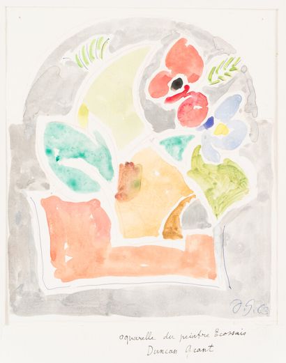 null Duncan GRANT (1885-1978)

Still life, 1963

Watercolor on paper.

Monogrammed...