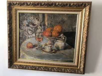 null GUIEU (XXth)

Still life with oranges

Oil on canvas

Signed lower right

45...