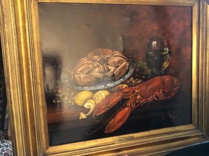 null Claude FINELI (1956)

Still life with lobster

Oil on canvas

Signed lower right

38...