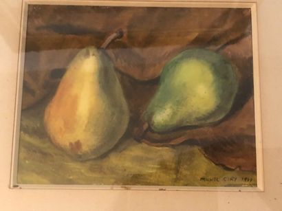 null Michel CIRY (1919-2018)

Still life with pears

Watercolor

Signed lower right...