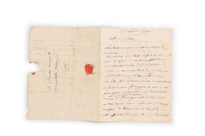 BONAPARTE Lucien (1775-1840) Lettre autographe signée à «Monsieur Bonaparte, administrateur...