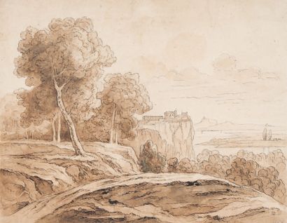 Antoine Edmond JOINVILLE (1801-1849) Paysage classique d'Italie
Encre noir et lavis...