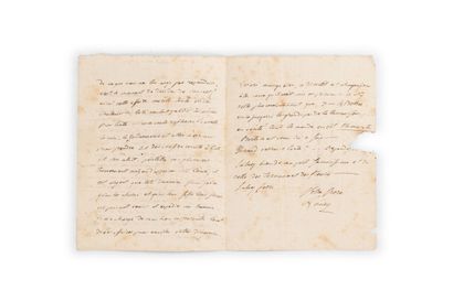 BONAPARTE Lucien (1775-1840) Lettre autographe signée à «Monsieur Bonaparte, administrateur...