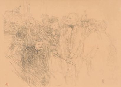Henri de TOULOUSE LAUTREC (1864-1901) Le procès Arton (2ème planche) 1896
Lithographie...