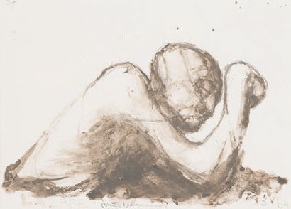 Agnès BRACQUEMOND (née en 1956) Lazarus, 2004
Ink wash.
Titled, dated and signed.
16.5...