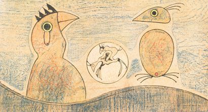 null Max ERNST(1891-1976)

Oiseaux. c.1970

Lithographie en couleurs sur vélin, signature...