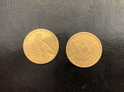 null 
ETAT-UNIS




Deux pièces de 5 dollars or 1881 et 1914




Poids : 17 g









ESTIMATION...