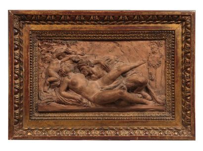 Attribué à Johan Tobias SERGEL (1740 - 1814) Bacchanale Bas-relief en terre cuite....