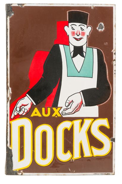 AUX DOCKS.
Anonyme, E.A.S. vers 1935.
Plaque...