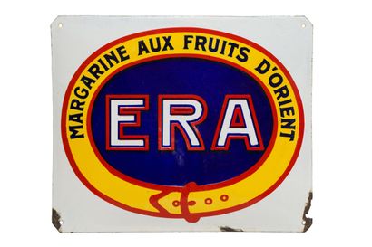 null ERA Margarine aux fruits d'orient.
Anonyme, émaillerie inconnue, vers 1935.
Plaque...