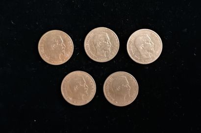FRANCE : 6 pièces de 10 francs or

- Napoléon...