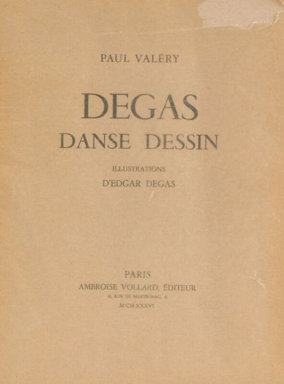 Paul VALÉRY. Degas. Danse. Dessin. Paris,...