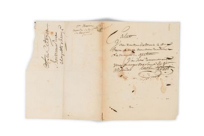 null THURIOT DE LA ROZIERE Jacques Alexis (1753-1829)
Lettre autographe signée à...