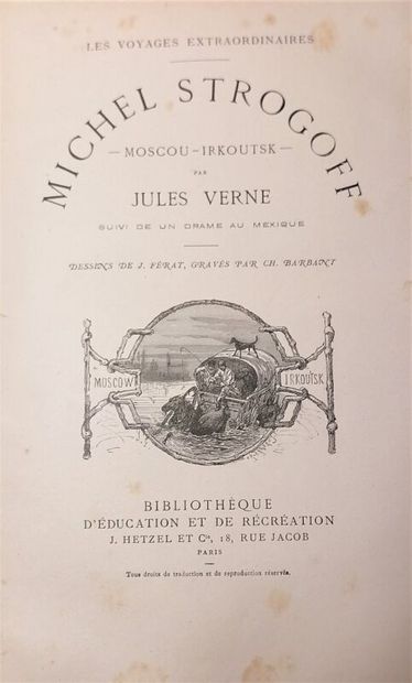 null Jules VERNE. Michel Strogoff. Paris, Hetzel et Cie, s.d. (vers 1909). Petit...