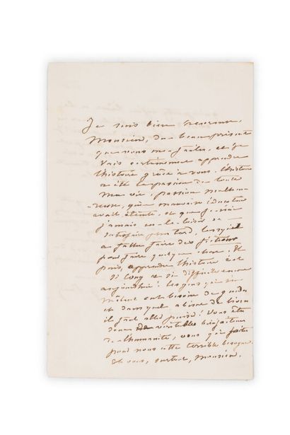 null SAND Aurore Dupin Baronne Dudevant dite George (1804-1876)
Lettre autographe...