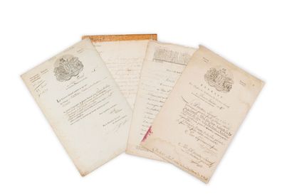 null REVOLUTION - HOMMES POLITIQUES. 
CARNOT Lazare (1753-1823) 2 lettres signées....