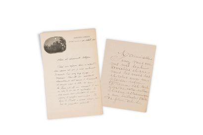 null FLAMMARION Camille (1842-1925) 
Lettre autographe signée, Juvisy, le 20 octobre...