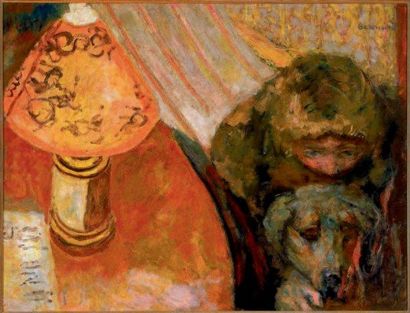 Pierre BONNARD (1867-1947) Marthe à la nappe blanche, 1926 Huile sur toile, signée...