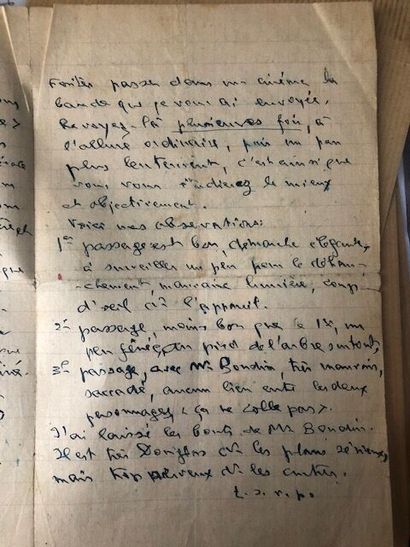 null CENDRARS Frédéric Sauer dit Blaise (1887-1961) 
L.A.S. à Madeleine Castaing...