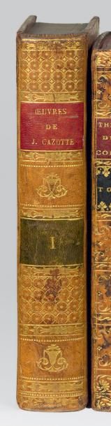 CAZOTTE Oeuvres. Paris, Bastien, 1817. 4 volumes in-8, basane racinée, dos orné,...