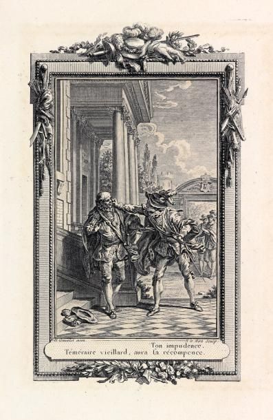 CORNEILLE (Pierre) Théâtre. Genève, 1774. 8 volumes in-4, veau marbré, dos à nerfs...