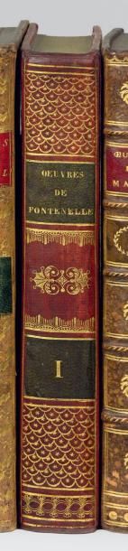 FONTENELLE Oeuvres. Paris, Salmon et Pétieux, 1825. 5 volumes in-8, demi-maroquin...