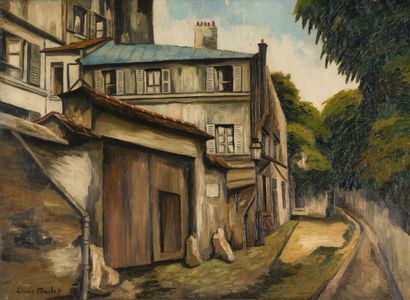 null Elisée MACLET (1881-1962)
La maison de Balzac
Huile sur toile. 
Signée en bas...