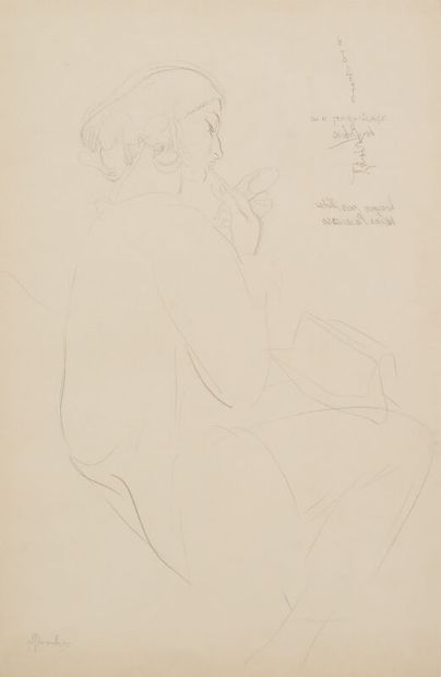 null LOT de 8 oeuvres de Nicolas STERNBERG (1901-c.1960) 
- Jeune femme nue souriant...
