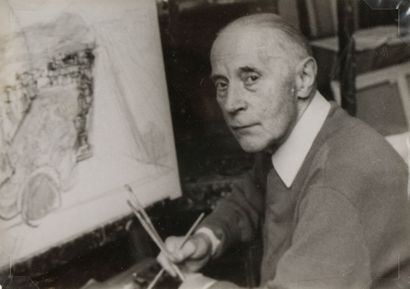 null Germaine NORDMANN (1902-1997)
Jacques Villon dans son atelier
Tirage argentique...