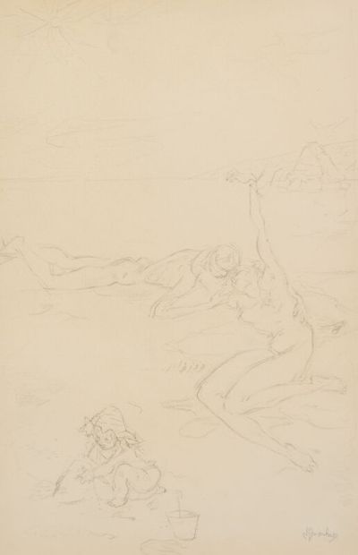 null LOT de 8 oeuvres de Nicolas STERNBERG (1901-c.1960)
- Homme à la tête de Sphinx,...