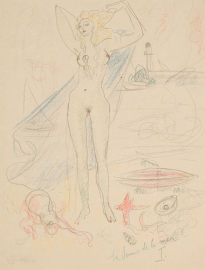 null LOT de 7 oeuvres de Nicolas STERNBERG (1901-c.1960) 
- Composition
Aquarelle.
Porte...