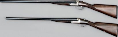 WESTLEY-RICHARDS Fausse paire de fusils (N°1912 et 2062). Cal. 12/65. Monodétente...