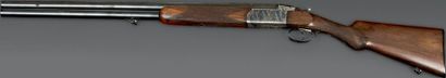 DAMON-PETRIK Fusil à platines (N°60802). Cal. 12/70. Canons superposés de 70 cm (quelques...