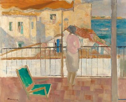 Emilio GRAU-SALA (1911-1975) Cadaquès, 1966 Huile sur toile, signée en bas à gauche,...