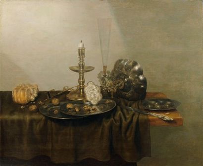 Gerrit Willemsz HEDA (vers 1622-Haarlem 1649) Nature morte à la miche de pain et...