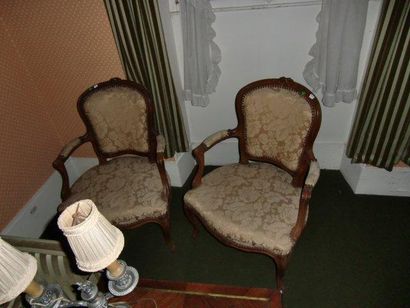 null Paire de fauteuils cabriolet Style Louis XV