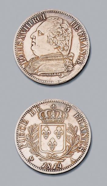 null Louis XVIII Première Restauration (3 mai 1814-20 mars 1815) 5 francs. 1814....