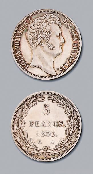 null Louis-Philippe (1830-1848) 5 francs. 1830. Paris. Essai de Galle en argent....