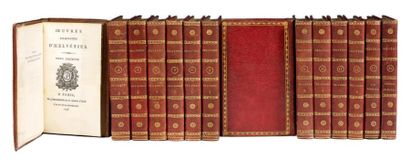 Claude-Adrien HELVETIUS Oeuvres complètes. Paris, Didot l'aîné, 1795... 14 volumes...