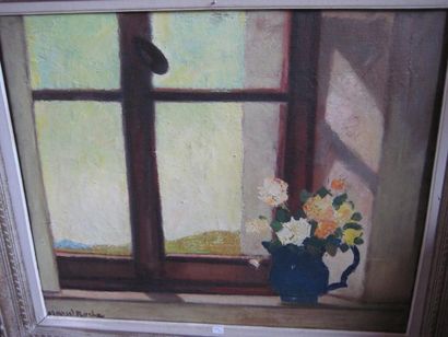 Marcel ROCHE (1890-1956) La fenêtre Huile sur toile Signée en bas à gauche 59 x 72...